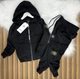 Детский костюм STONE ISLAND на мальчика (худи+джогеры) 134-140 см черный - изображение 2