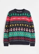 Джемпер с принтом для мужчины H&M Regular fit 1108492-7 L Комбинированный - изображение 1