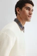Джемпер вязаный для мужчины H&M Loose fit 0665287-8 M молочный - изображение 4