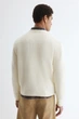 Джемпер вязаный для мужчины H&M Loose fit 0665287-8 M молочный - изображение 5