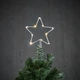 Верхушка светодиодная 13 см 10 LED теплый белый серебристая - изображение 1