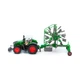 Трактор Bburago Fendt 1050 Vario с роторными граблями масштабная модель 10 см металл/пластик 18-31665 - изображение 2