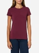 Футболка хлопковая длинная женская Armani Exchange 999898602 XS Бордовая (1162516154) - изображение 1