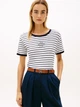 Футболка хлопковая длинная женская Tommy Hilfiger 883108242 S Черный/Белый (1161404977) - изображение 1