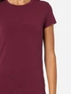 Футболка хлопковая длинная женская Armani Exchange 999898602 XS Бордовая (1162516154) - изображение 2