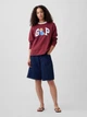 Свитшот на флисе женский GAP 189558274 L Бордовый (1162367303) - изображение 3