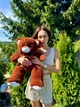 Велика м'яка іграшка BigMishki плюшевий ведмедик Томмі 65 шоколадний - зображення 8