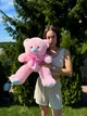 М'яка іграшка BigMishki плюшевий ведмедик Томмі 65 рожевий - зображення 8