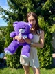 М'яка іграшка BigMishki плюшевий ведмедик Томмі 65 фіолетовий - зображення 8