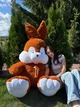 Велика м'яка іграшка BigMishki плюшевий зайка 200 см Коричневий - зображення 5