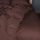 Простынь Satin Stripe 30-0006 Dark Brown 200*220 - изображение 1