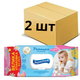 Упаковка влажных салфеток Superfresh Baby Chamomile с клапаном 2 пачки по 120 шт. - изображение 2