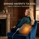 Заспокійлива масажна електрична грілка з обтяженням Massaging Weighted Heating Pad 30х61 см теплова накидка для спини шиї та суглобів із вібромасажем Сіра - зображення 3
