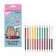 Олівці кольорові Yes 12 штук 24 кольори Pusheen Cheek, 290745 - изображение 1