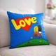 Подушка з принтом 40х40 см Love is (синя) - зображення 2