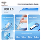 Флеш-накопичувач Aigo 128 ГБ USB 2.0 U268 компактний портативний металевий USB-накопичувач для офісу та комп'ютера - зображення 8