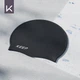 Шапочка для плавания Keep Swimming Cap, унисекс, силиконовая водонепроницаемая шапочка для плавания, высокоэластичная, с увеличенными ушами, для защиты ушей при длинных волосах, для взрослых, 055 черная. - изображение 4