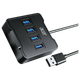 Концентратор Acer USB 3.0, 4-портова розширювальна док-станція, розгалужувач-концентратор, конвертер-подовжувач, один порт з портом живлення, для ноутбуків і настільних комп'ютерів, розширення на кілька портів, 1,5 метра - зображення 4