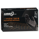 Одноразовые нитриловые перчатки AMMEX, 100 штук, средний размер, утолщенные, прочные, защитные для лаборатории и кухни, черные. - изображение 4