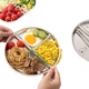 Обідній піднос MAXCOOK 304 з нержавіючої сталі, тарілка для фаст-фуду з мультяшними мотивами, коробка для студентського харчування, квадратна страва з низьким вмістом жиру, 3 відділення MCWA3413 - зображення 2