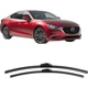Склоочисники Aoye для Mazda CX3 (2017-2020)/Mazda 6 (2007-2015), безрамкові щітки склоочисників, передні склоочисники, 1 пара, 22+18 дюймів - зображення 2