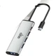 Адаптер-хаб Aigo Type-C, конвертер 3.0, док-станція для ноутбука, подовжувач USB, металева док-станція розширення комп'ютера H02-C 0.25 м - изображение 1