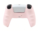 Качественный защитный силиконовый чехол Love (Pink) для геймпада Sony DualSense PS5 + накладки на стики - изображение 2
