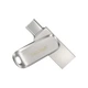 Накопитель SanDisk 64GB USB 3.1 Type-A + Type-C Dual Drive Luxe Серебристый - изображение 6