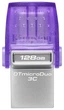 Накопитель Kingston 128GB USB 3.2 Type-A Gen1 + Type-C DT microDuo 3C R200MB/s - изображение 1