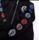 Женское худи с логотипом Chrome Hearts Black Multicolor Horseshoe Logo Размер M Черный - изображение 3