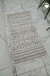 Ковер двусторонний хлопковый 80x150 см Серо-розовый - изображение 4