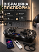 Виброплатформа для тренировок до 150 кг с 99 уровнями скорости, пультом, эспандерами и LED-дисплеем 53×35×15 см антрацит - изображение 1
