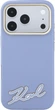 Чохол для смартфона Apple iPhone 18 Pro/17 Pro Karl Lagerfeld Grained with Resin Signature Logo MagSafe Light Blue (KLHMP18L6PWKSRSB) - зображення 3