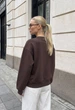 Жіночий Світшот Стаф Каштановий Однотонний З Логотипом Оверсайз На Флісі Staff Lay Brown Logo Oversize Fleece M (405128) - зображення 2