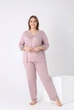 Пижама Cotpark лонгслів, брюки 2XL пудра 30465-B-02 - зображення 2