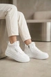 Кроссовки высокие женские Fashion белые из Натуральной кожи 348566_36 (23 см) - изображение 2