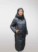 Mishele 27393 — удлинённая женская зимняя куртка с капюшоном на биопухе Черный 52 - изображение 3