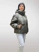 Mishele (Gessica.S) 26158 — элегантная женская куртка с натуральным пухом и капюшоном Хаки XL - изображение 3