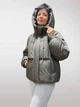 Mishele (Gessica.S) 26158 — элегантная женская куртка с натуральным пухом и капюшоном Хаки S - изображение 4