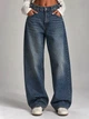 Джинси жіночі It’s Basic 2961-2W6-8 WIDE LEG baggy з регулюванням пояса 42 сині - зображення 1
