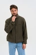 Кофта флісова чоловіча Norwin Tech Fleece оливкова, базова, тепла, з високим коміром L - зображення 4