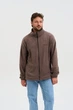Кофта флісова чоловіча Norwin Tech Fleece коричнева, базова, тепла, з високим коміром - зображення 4