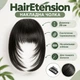 Накладна чолка HairEtension, чорна - зображення 1