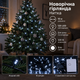 Новорічна гірлянда кімнатна нитка 10 м 120 LED чорний провід Білий W120LED10MBW - зображення 1