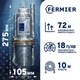 Насос вібраційний Fermier VMP 60-1, нижній забір, 0.22 кВт + шланг для поливу SmartFlex 3/4” 20 м - изображение 3