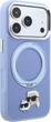 Etui na smartfon Apple iPhone 18 Pro Max/17 Pro Max Karl Lagerfeld Ring Stand 360 Karl & Choupette Heads Pin MagSafe Light Blue (KLHMP18XPSRSKCHB) - obraz 3