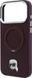 Etui na smartfon Apple iPhone 18 Pro/17 Pro Karl Lagerfeld Ring Stand 360 Karl Head Pin MagSafe Burgundy (KLHMP18LPSRSKLHR) - obraz 5