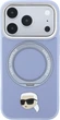 Etui na smartfon Apple iPhone 18 Pro/17 Pro Karl Lagerfeld Ring Stand 360 Karl Head Pin MagSafe Light Blue (KLHMP18LPSRSKLHB) - obraz 1