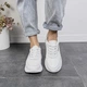 Женские кроссовки ITstyle кожаные Белые 41 (506455) - изображение 8