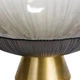 Фруктовница стеклянная "Gold & Grey" 34 см на золотой ножке Yiwu HP-34-119 - изображение 6